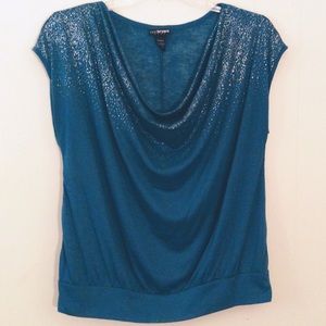 Lane Bryant | Blue Sparkly Sleeveless Blouse